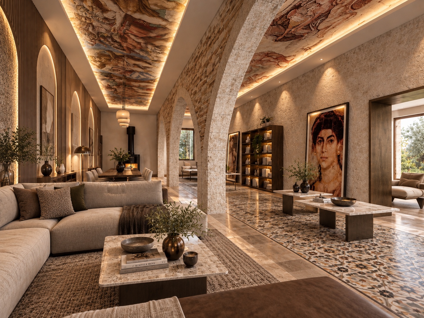 Restored arches in Maad Heritage Residence