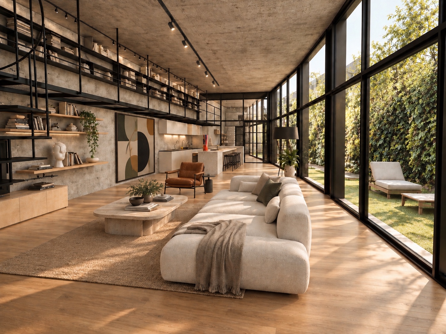 Garden-facing basement loft conversion